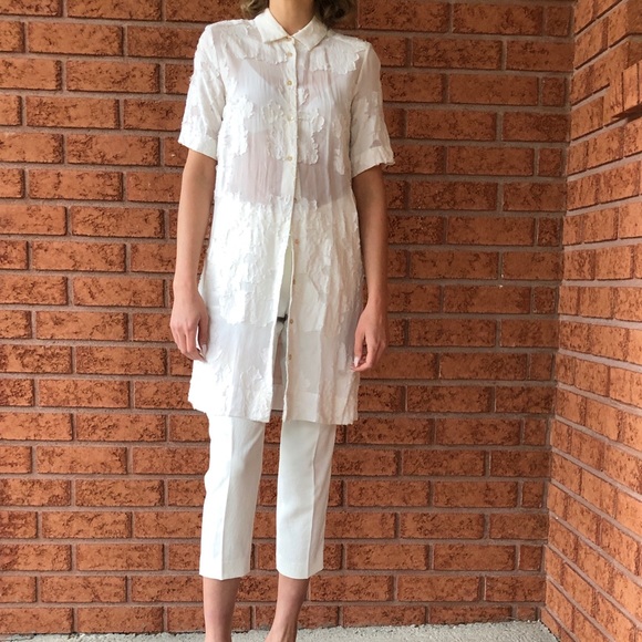 Aritzia Wilfred Sheer Shirt Dress size XXS - Picture 2 of 2